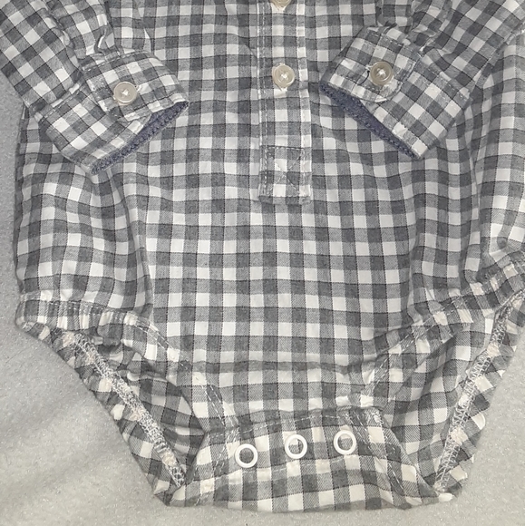 Baby Bgosh (oshkosh) Button down long sleeve onesie. 12 months - Picture 6 of 6